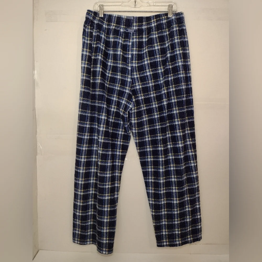 Izod Men's Blue Plaid Flannel Lounge Pants Size (L)